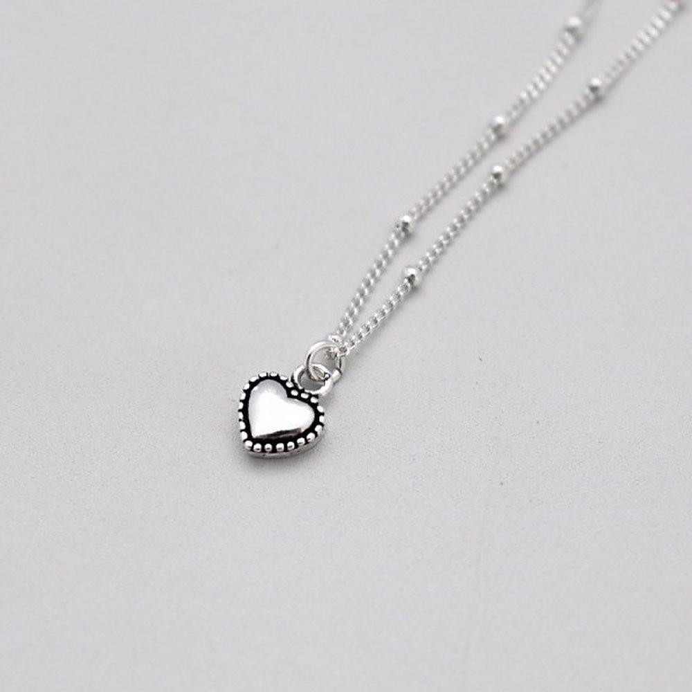 [Silver925] Mini Heart Necklace (6879458)