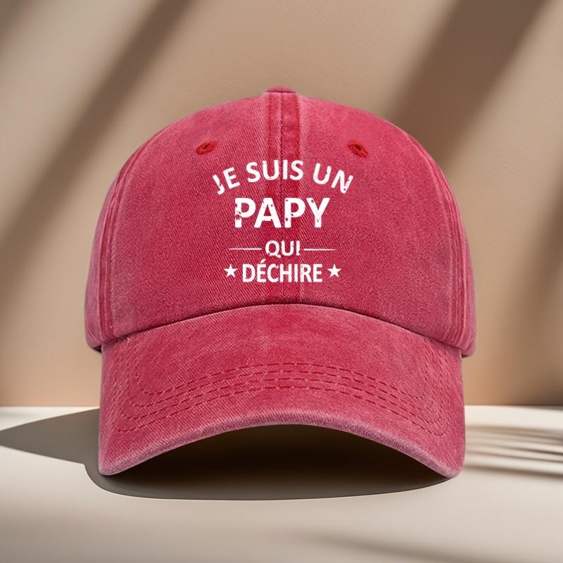 PAPY Fun Print Retro Baseball Cap for Men and Women, Adjustable Size Sun Hat, Outdoor Fishing Grandpa Hat