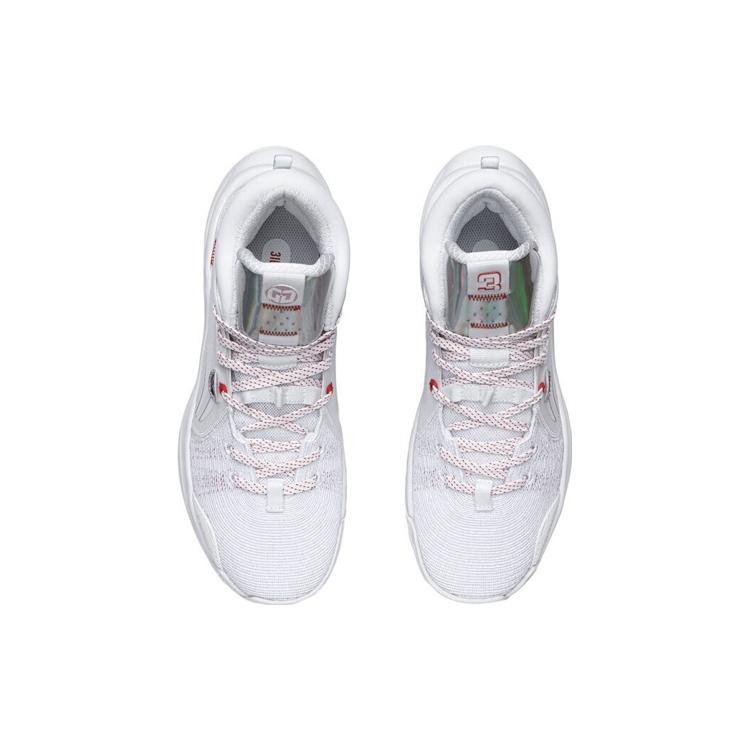 New LINING SILENCER Basketball Shoes Men's Mid top Standard White ABPQ049-3