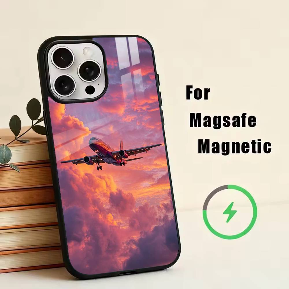a-Airplane p-Plane  Phone Case For iPhone17,16,15,14,13,12,11 Plus,Pro Magnetic with Magsafe Wireless Charging