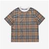 Burberry 8078636 A7028 Vintage Check Mesh Boys Kids Short Sleeve Tee