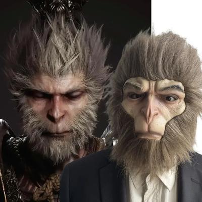 Cosplay Halloween Black Myth Totenkopfmaske 3D Vollkopf Wukong Affenkönig Masken Karnevalsparty Cosplay Kostüm Requisiten Dekoration