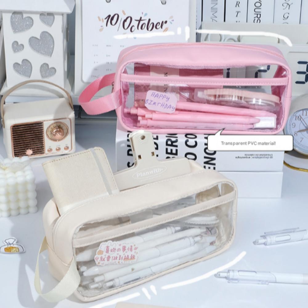 Transparent PVC Pen Case Pencil Pouch