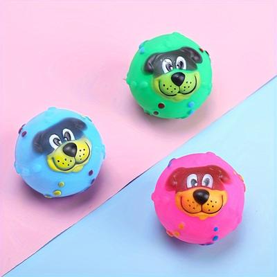 Candy Colored Vinyl All With Sound And Dog Face Interactive Toy For Dogs