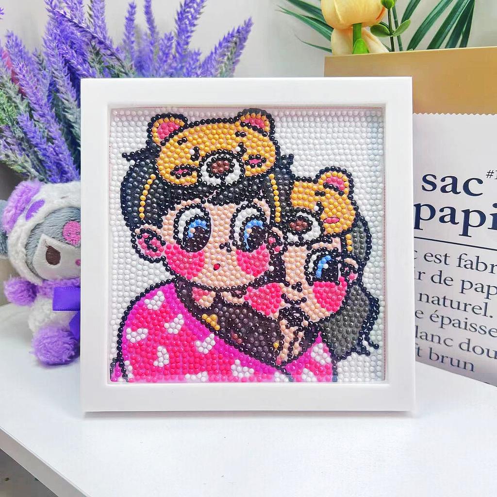 Children'S Diamond Painting Handmade Diy Masonry Painting Cartoon Diamond Sticker Bedroom Living Room Decorative Painting Photo Frame