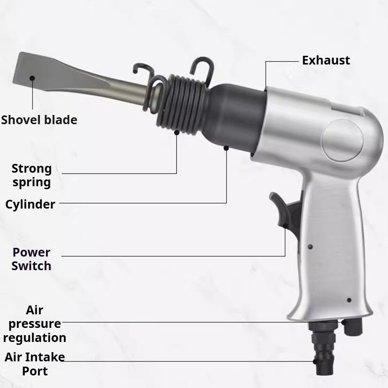 Pneumatic Air Shovel Industrial Grade Handle Air Chisel Impact Hammer Drill Rust Removal Tool Multi-functional Powerful Tools