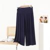 Summer Modal Plus-Size Loose Wide-Leg Cropped Pants - Korean Style High-Waist Casual Trousers