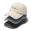 New 9 Colors Lamb Fur Hats Female Autumn Winter Korean Version Tide Letter Warm Visor Cap Plush Baseball Caps Winter Baseball Cap