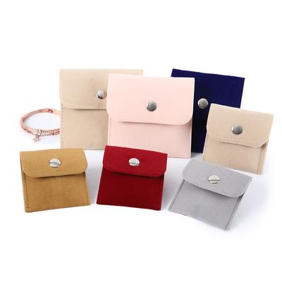 Fleece Jewellery Bag Lint Jewelry Pouch Jewelry Storage Flannel Snap Fastener Gift Bracelet Necklace Earrings Ring Storage Bags