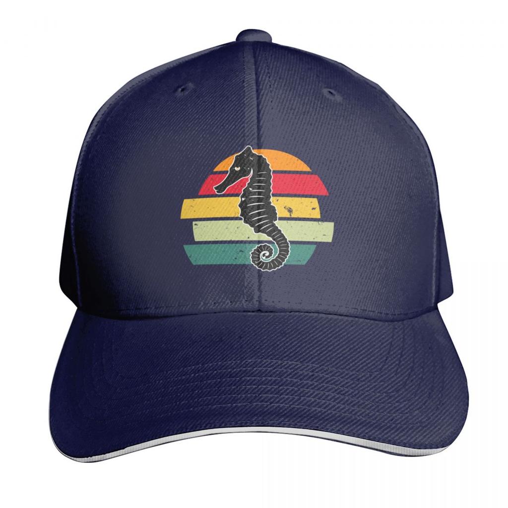 Retro Hippocampe Sunset Baseball Cap GentleUnisex Hat Fun Hats Mountaineering Rave FeUnisex Unisexs