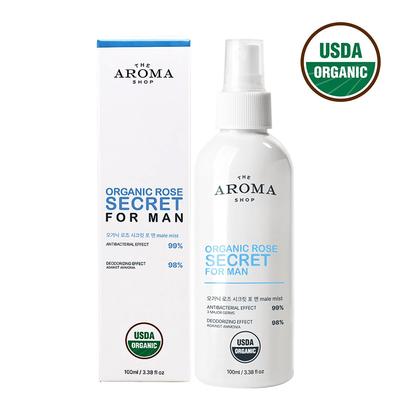The Aroma Shop Rosa Biologica Segreto per Uomo Spray Cura Odori Zona Y Detergente Maschile, 1 unità, 100ml