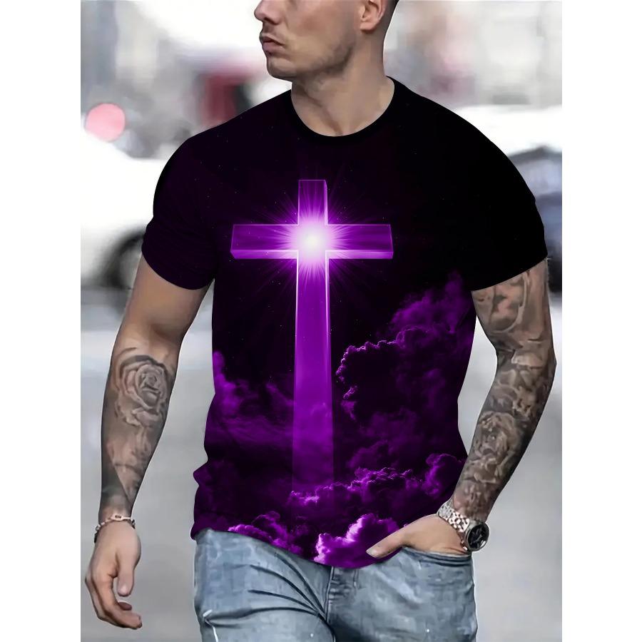 

Fashion pattern 3D digital printing men s T-shirt pullover large size, casual loose short sleeves 6XL
