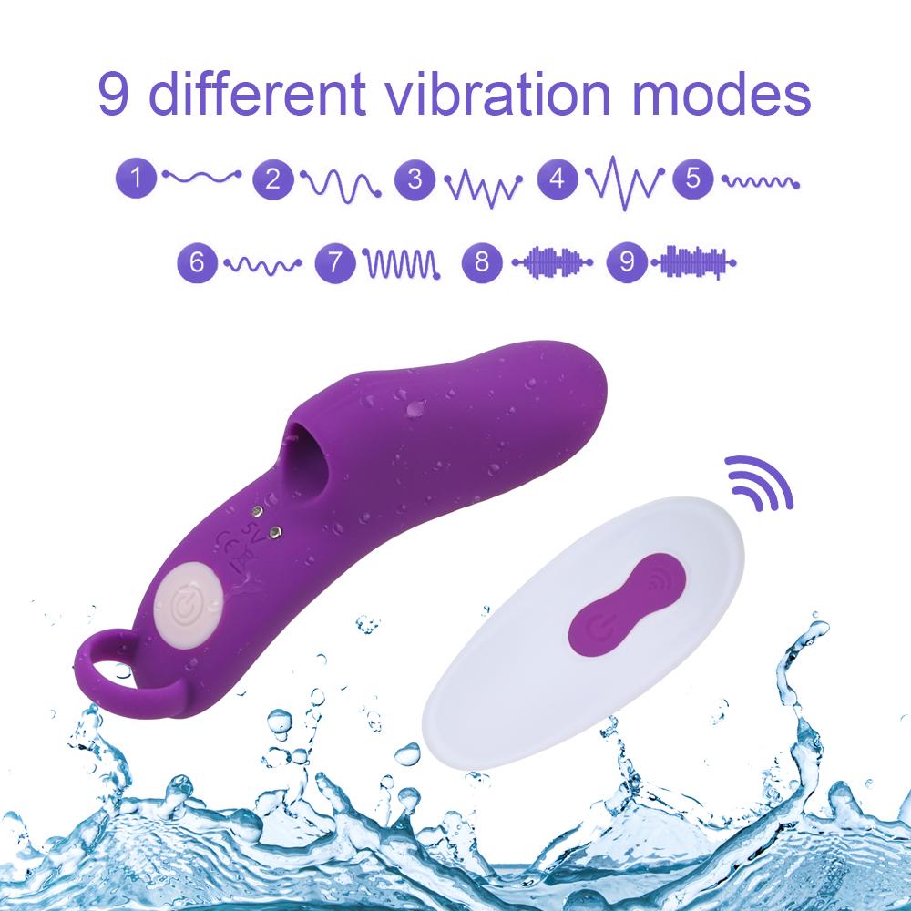 Sex Toys for Women Female Masturbator Finger Vibrator 9 Mode Wireless Clitoris Stimulator Silicone