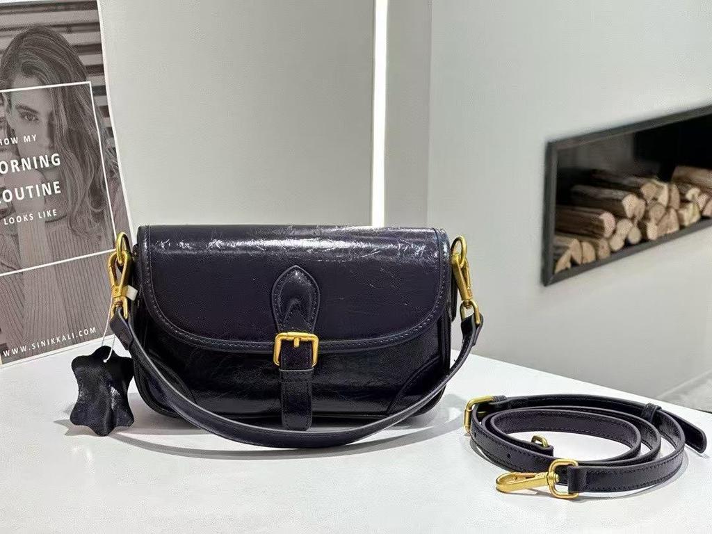 Damen Echtleder Sattel Crossbody Tasche - Vielseitige Kleine Mode Hüfttasche
