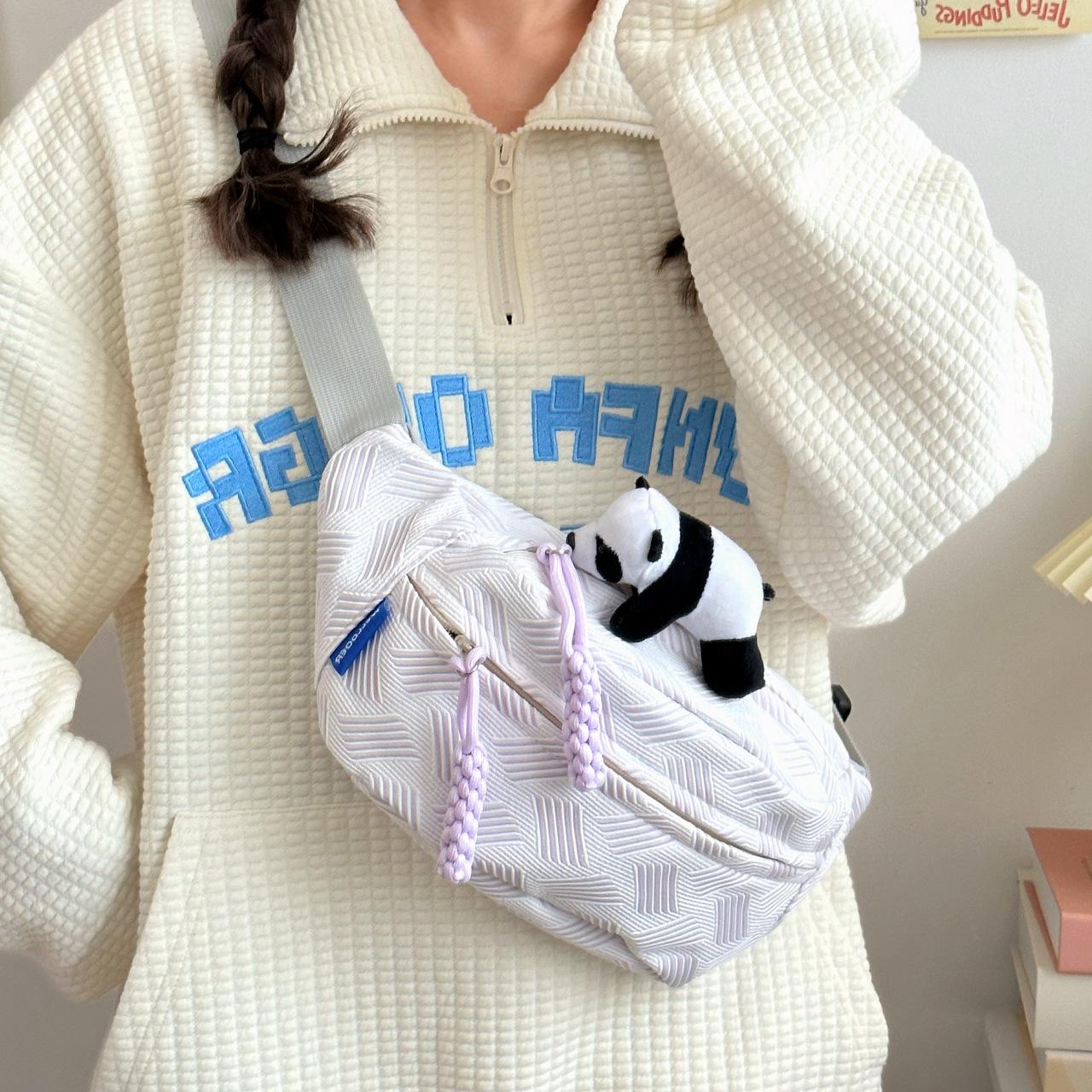 

Korean ins style large-capacity shoulder bag women s college style simple trendy with small breast bag girl student messenger bag single package