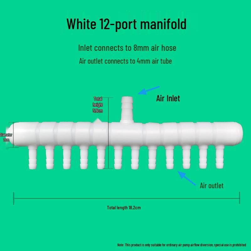 Multi-Way Aquarium Air Pump Splitter and Oxygen Tube Connector