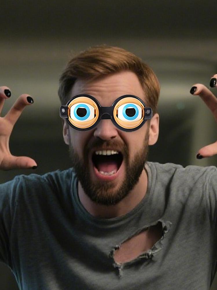 Creative Eyeball Glasses Costume Funny Glasses Halloween Accessory Hilarious Eyewear Toy For Dress Up Party Birthday Photography