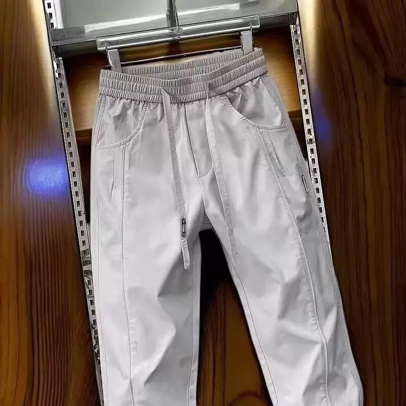Retro summer new outdoor sports casual pants men's versatile trendy charge pants solid color loose straight long pants