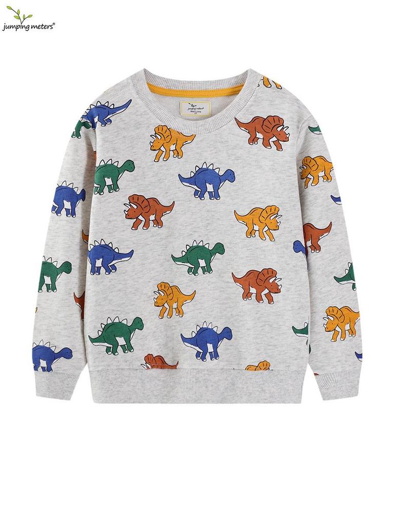 Boys' Dinosaur Pullover Round Neck Hoodie - European & American Style