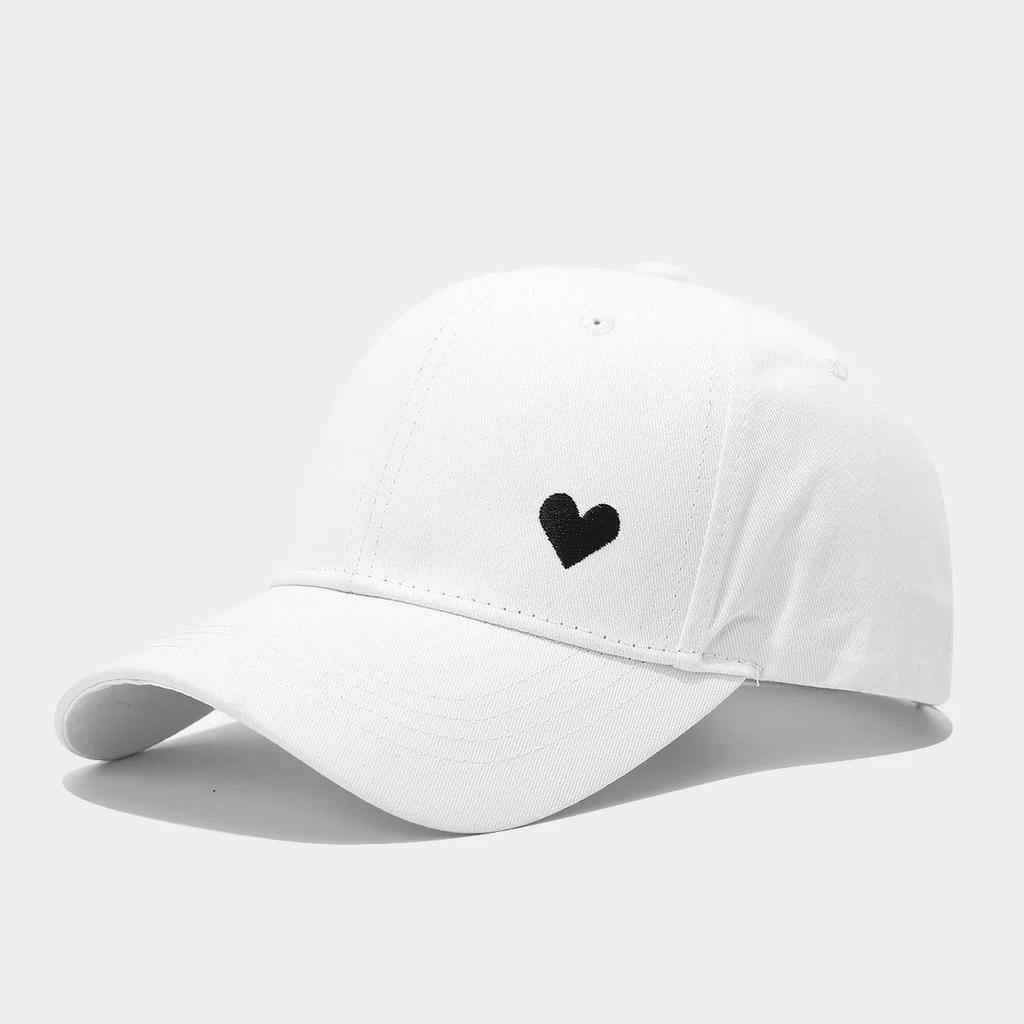 Simple Unisex Love Embroidery Heart Baseball Caps Spring Autumn Outdoor Adjustable Casual Hats Snapback Cap Baseball Dad Hat