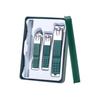 Conjunto de 4 cortadores de unhas de aço inoxidável com caixa de armazenamento de design anti-respingos Kit de manicure e pedicure fácil de usar para cuidados com os pés e unhas