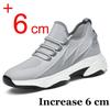 Increasing men sneakers casual heightening shoes 8cm height increase shoes for summer breathable 6cm elevator shoes