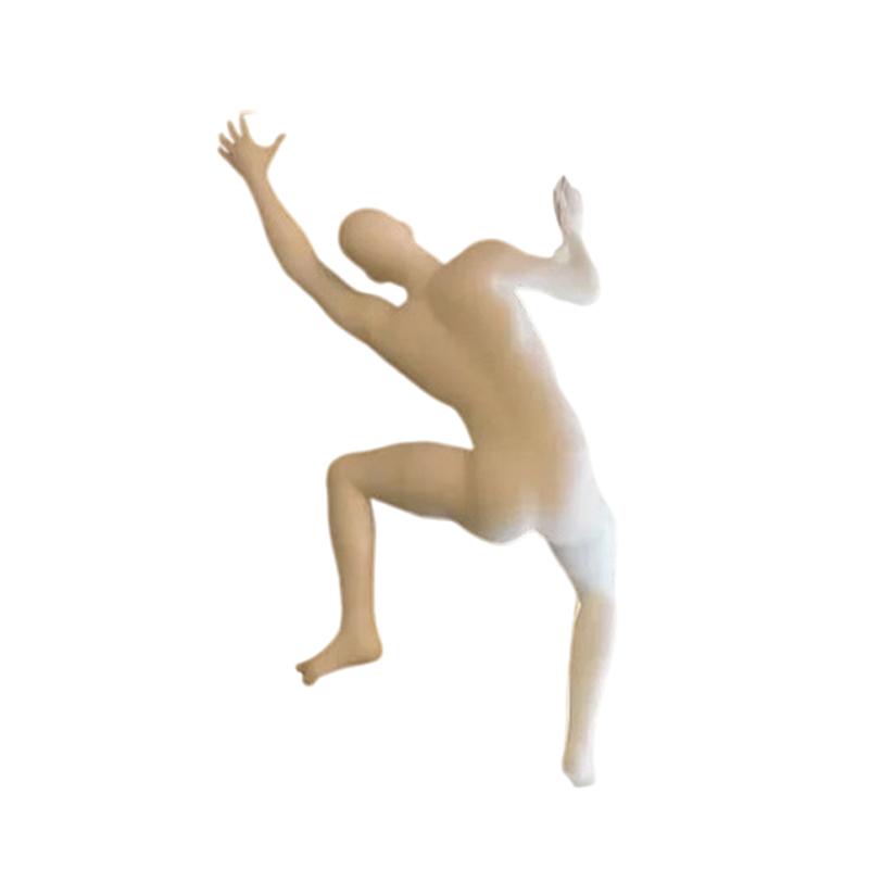 Unique Climber Sculpture Wall Decor Funny Quirky Strange Poses Resin Mountaineering Sculpture Ornament Children Birthday Gifts