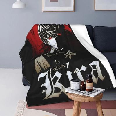 Death Note Kira פלנל שמיכות לזרוק שמיכת אנימה אור יאגאמי למיטה כיסוי מיטה רך