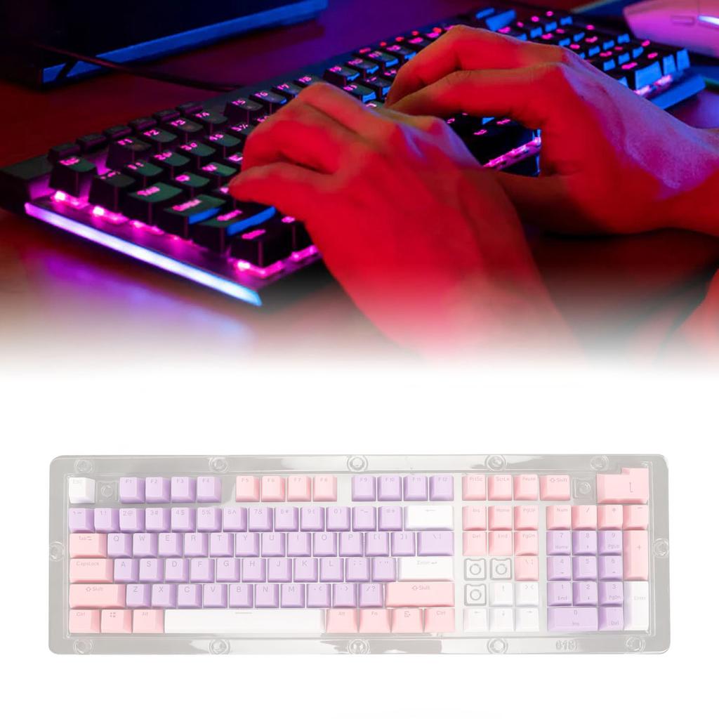 Keyboard Keycaps 108 Keys OEM Height Two Color Injection Molding Ergonomic   Mechanical Keyboard Keycaps