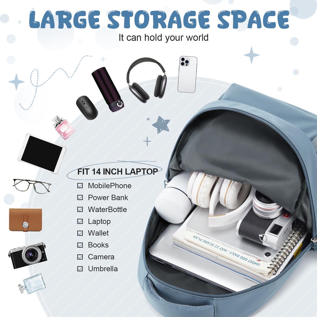 Large Capacity School Backpack, Lightweight City Daily Commuting Backpack for Men Women's Casual Backpack, Youth Laptop Backpack