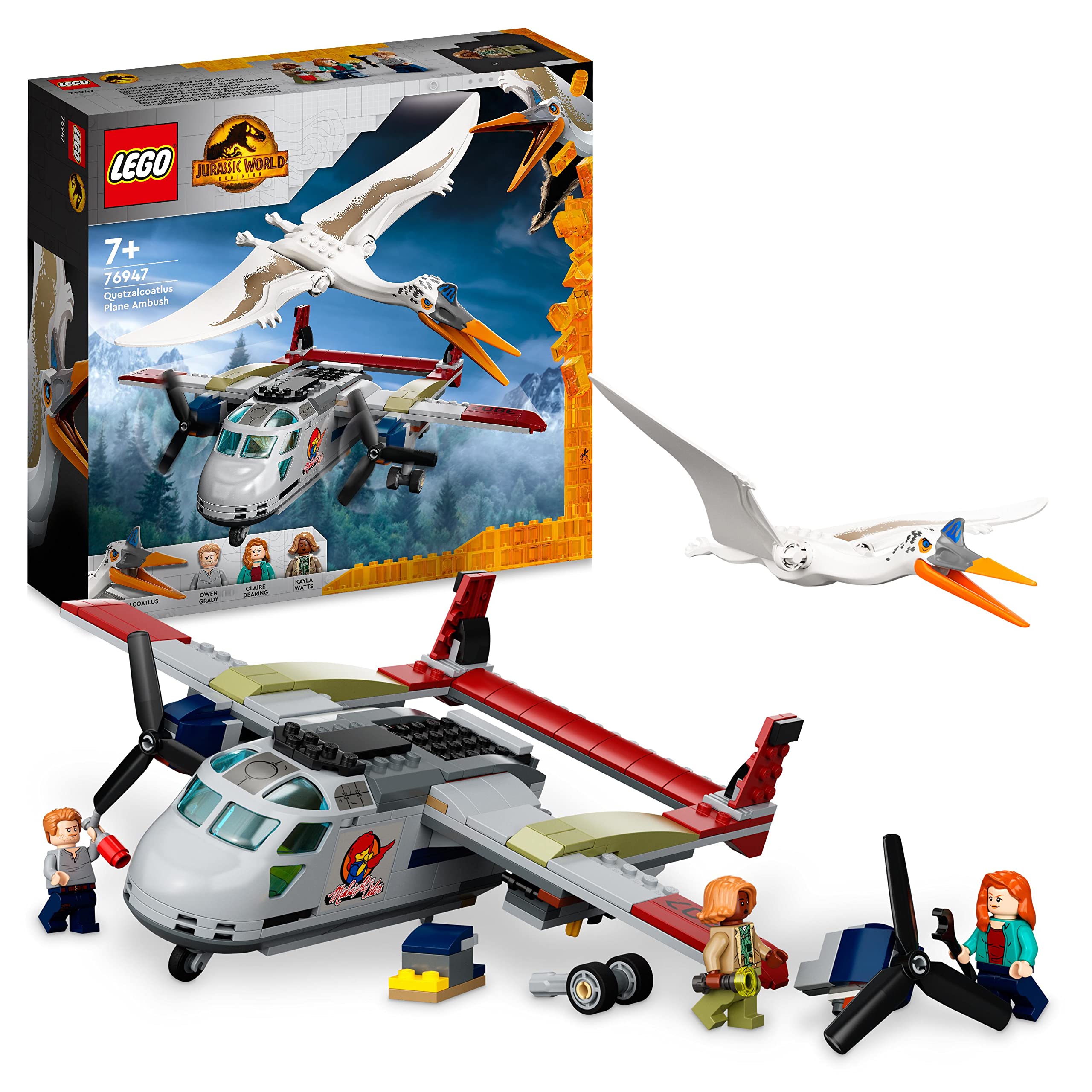 

LEGO Jurassic World Quetzalcoatlus Invasion 76947 Toy Blocks Gift Plane Dinosaur for Boys and Girls Ages 7 and Up