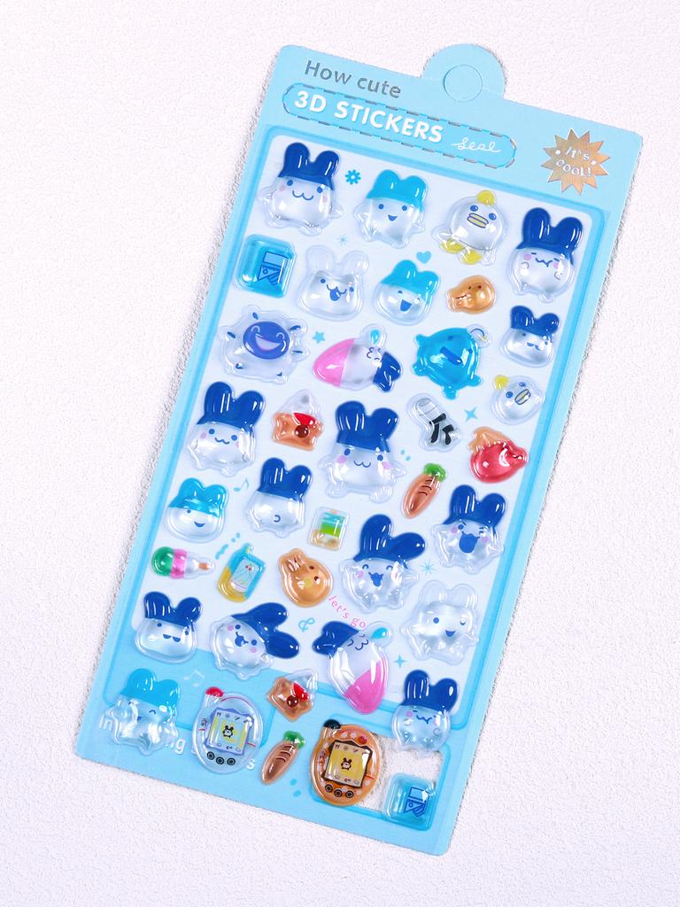 Japanische 3D-Prägeaufkleber, kreative DIY-Tieraufkleber und Comic-Aufkleber in hoher Qualität, geeignet für die Verwendung in Planern