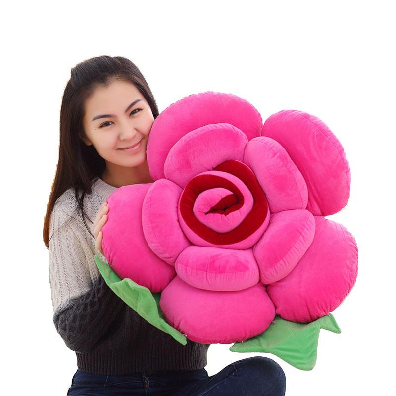 3D Rose Throw Pillow for Couch - Luxury Home & Wedding Decor, Perfect Valentines Gift