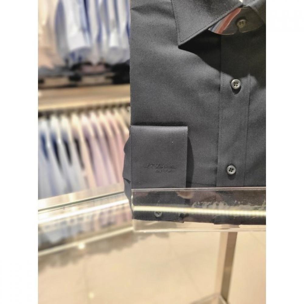S.T. Dupont Slim Fit Long Sleeve Stretch Shirt Navy Se5sm22ls927sny
