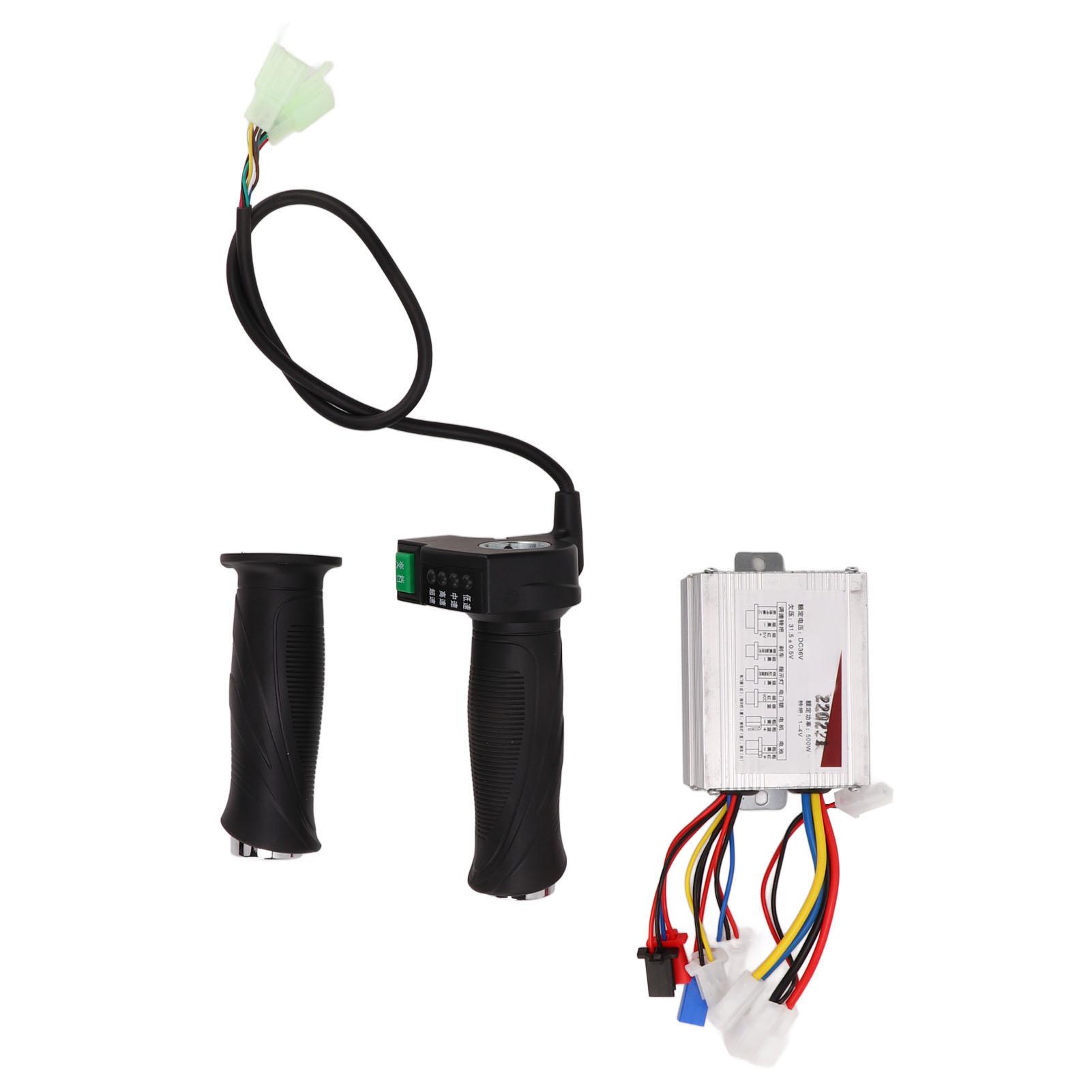 Igeteck 36V 500W Brush Motor Controller With Throttle Handle Kit Electric Bike Controller Throttle Grip Set
