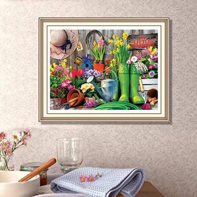 5D DIY Diamond Painting Farmhouse Cross Stitch Kit Mosaic Diamond Embroidery Rose Full Round Square Drill Home Decoration