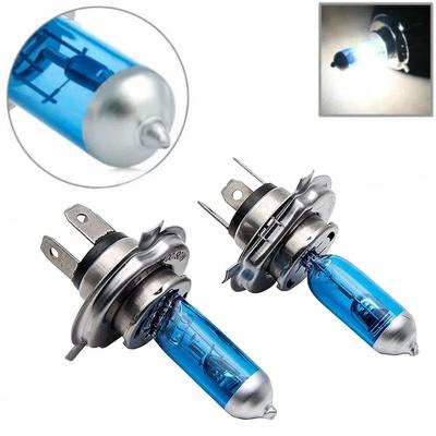 2x H4 100W 4500K Car Xenon Gas Halogen Headlight Headlamp Lamp Bulbs Blue Shell 12V Daytime Running Lights Super White Light