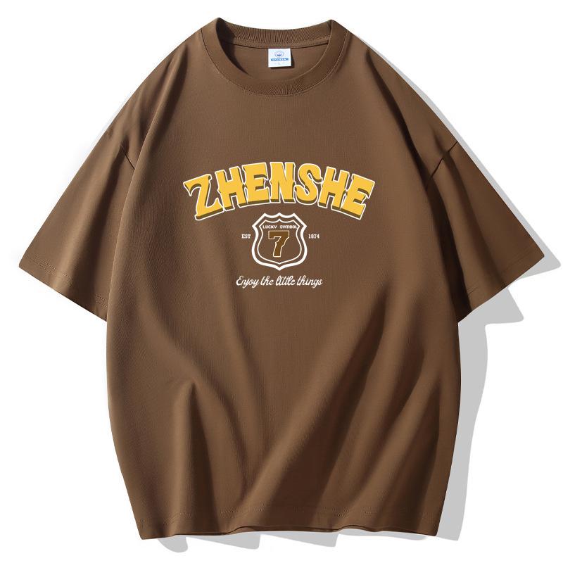 Man's Short Sleeves Loose T-shirt 100% Cotton Casual Tee Size S-5XL