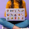 50 Colored Lines Animal Graffiti Stickers Guitar Laptop Suitcase DIY Waterproof Stickers