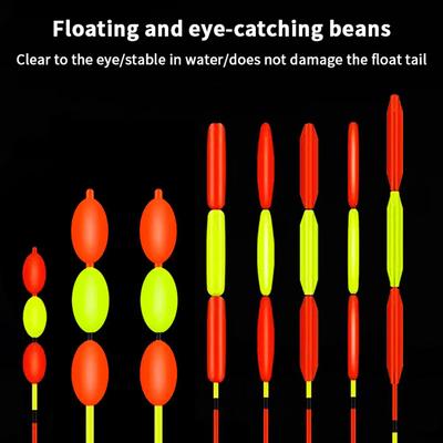 30/50PCS Fluorescent Fishing Float Bobbers - Foam Strike Indicator Buoyancy Balls for Freshwater Saltwater Fishing Accessories