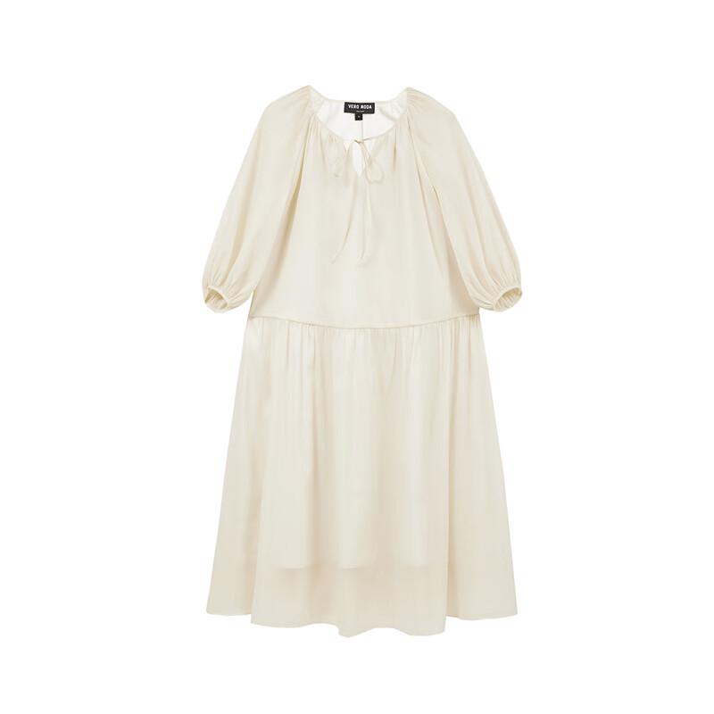 VEROMODA 2025 Summer V-Neck Pleated A-Line Dress