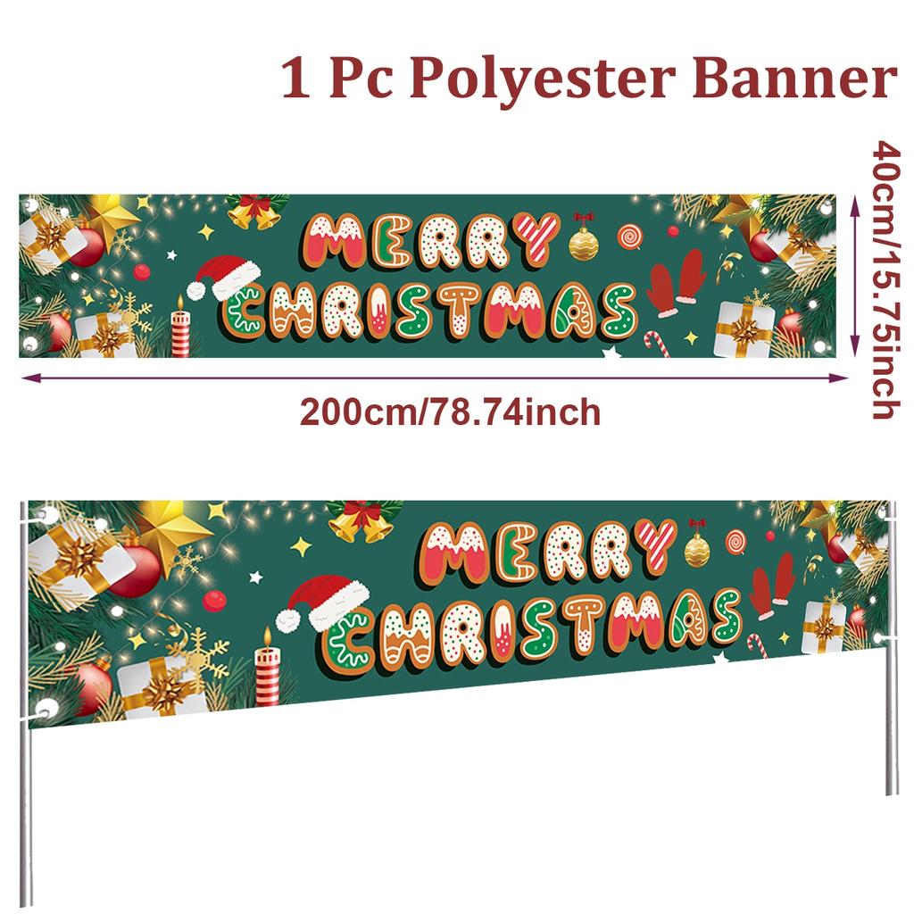 Christmas Outdoor Banner Merry Christmas Decorations For Home 2025 Navidad Kerst Xmas Decor Noel Kerst Happy New Year Gift 2025