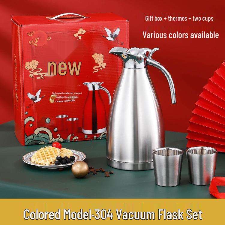 Stainless Steel Vacuum Insulated Coffee Thermos Bottle - Portable, Household, Customizable Logo Gift