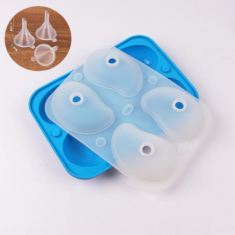 1Pc 4-Cavity 3D Mango Silicone Mousse Mold Easy Release Chocolate Mold Pudding DIY Baking Mould Kitchen Gadgets