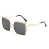 Sunglasses Diamond Pearl Decoration Large Frame Metal Glasses Sunshade Sunglasses Ns Catwalk Premium