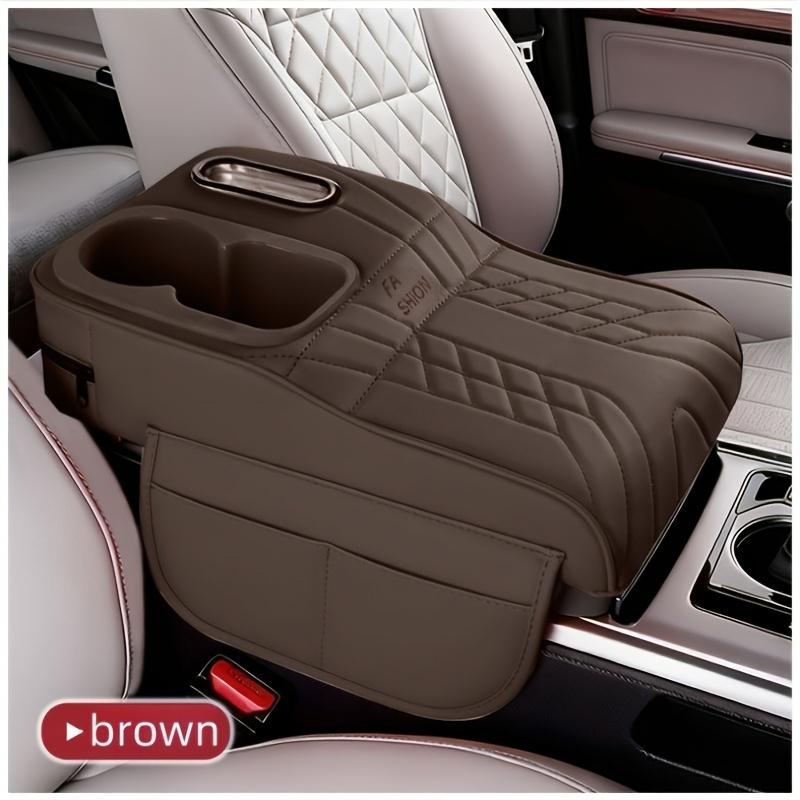 1 Car Center Console Tray with Raised Design, Tissue Box and Cup Holder, Multi-Color Options, Storage Mat