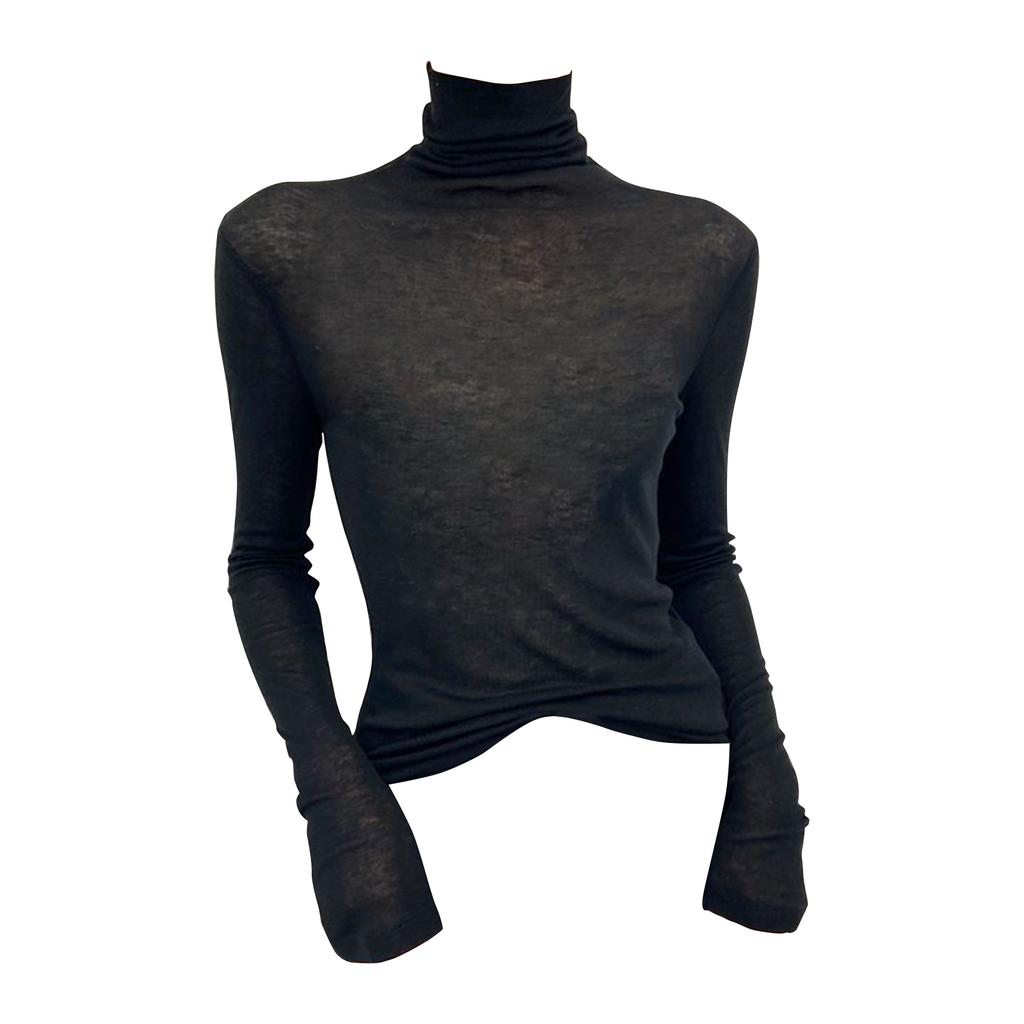 High-neck Sweater Knitted Undershirt Knitted Sweater High-neck Pullover Sweater For Women