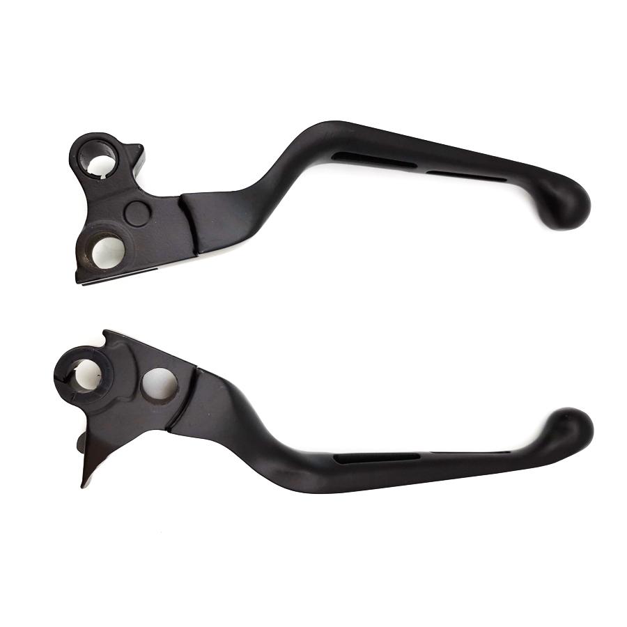 Black Brake Lever Set Slotted Brake Clutch Levers for Harley Davidson 1996-2014