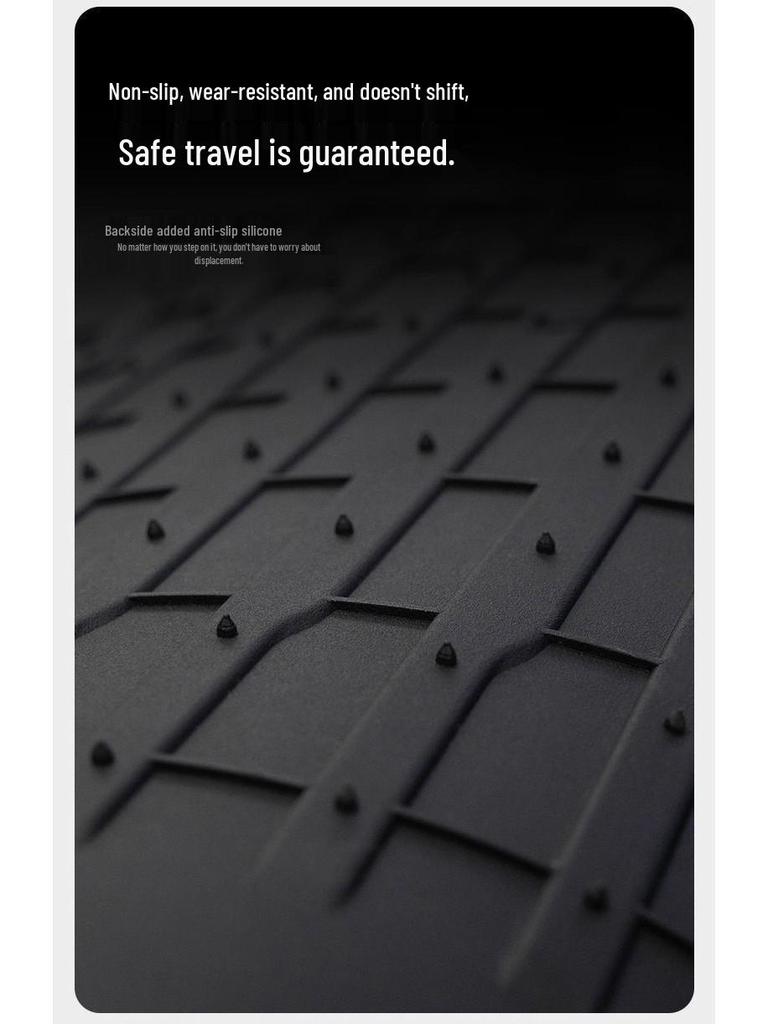 TPE Floor Mats for Tesla Model Y - Front & Rear Cabin with Scuff Plates