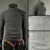 Maglione Caldo da Uomo Autunno Inverno Maglione a Maniche Lunghe Dolcevita Maglione Lavorato a Maglia Retro Maglione Pullover